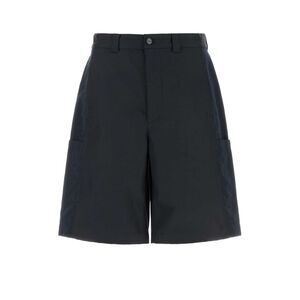 Gucci Men Midnight Blue Cotton Bermuda Shorts